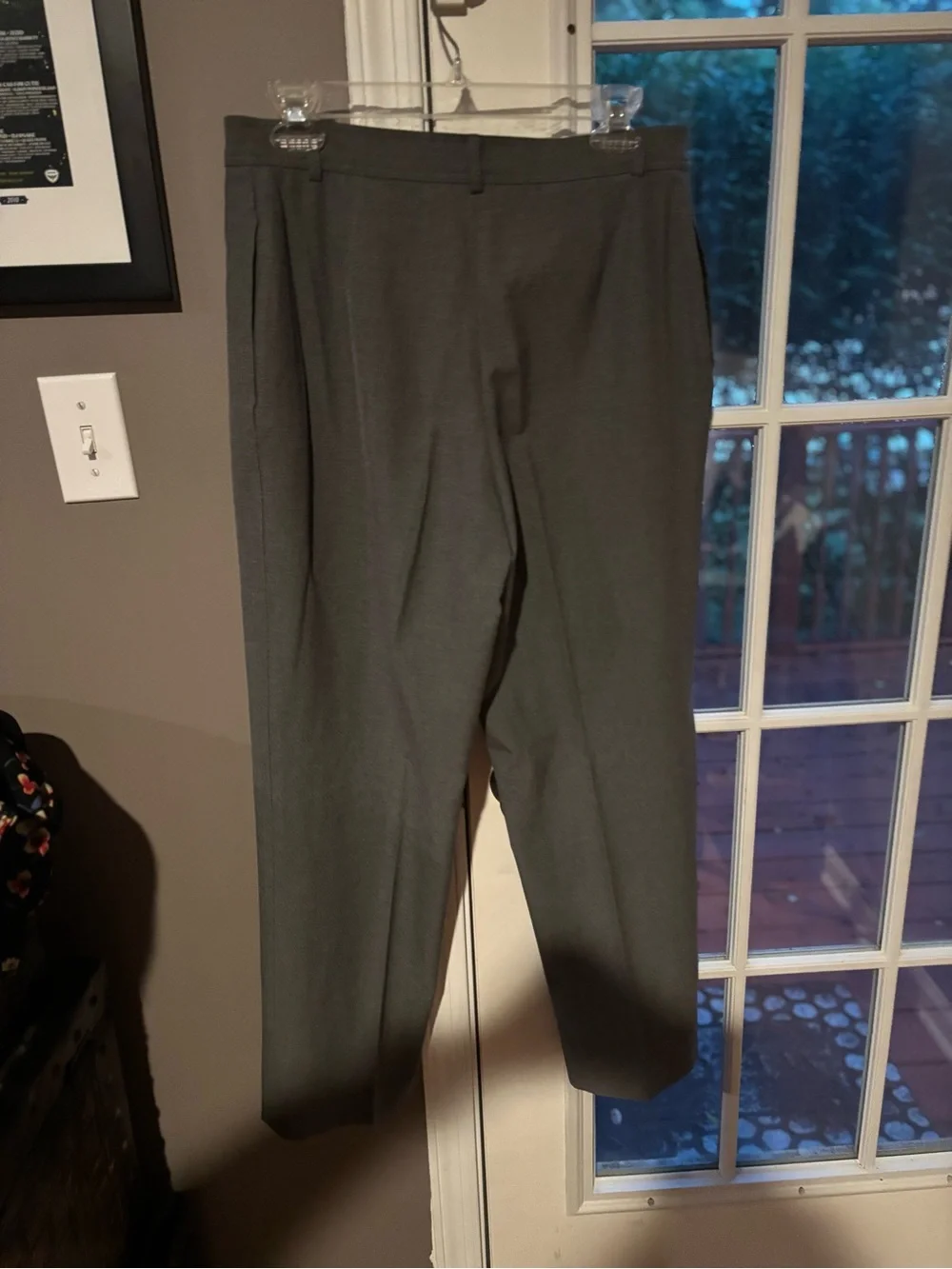 Classic Women's Straight-Leg Trousers in Charcoal Gray